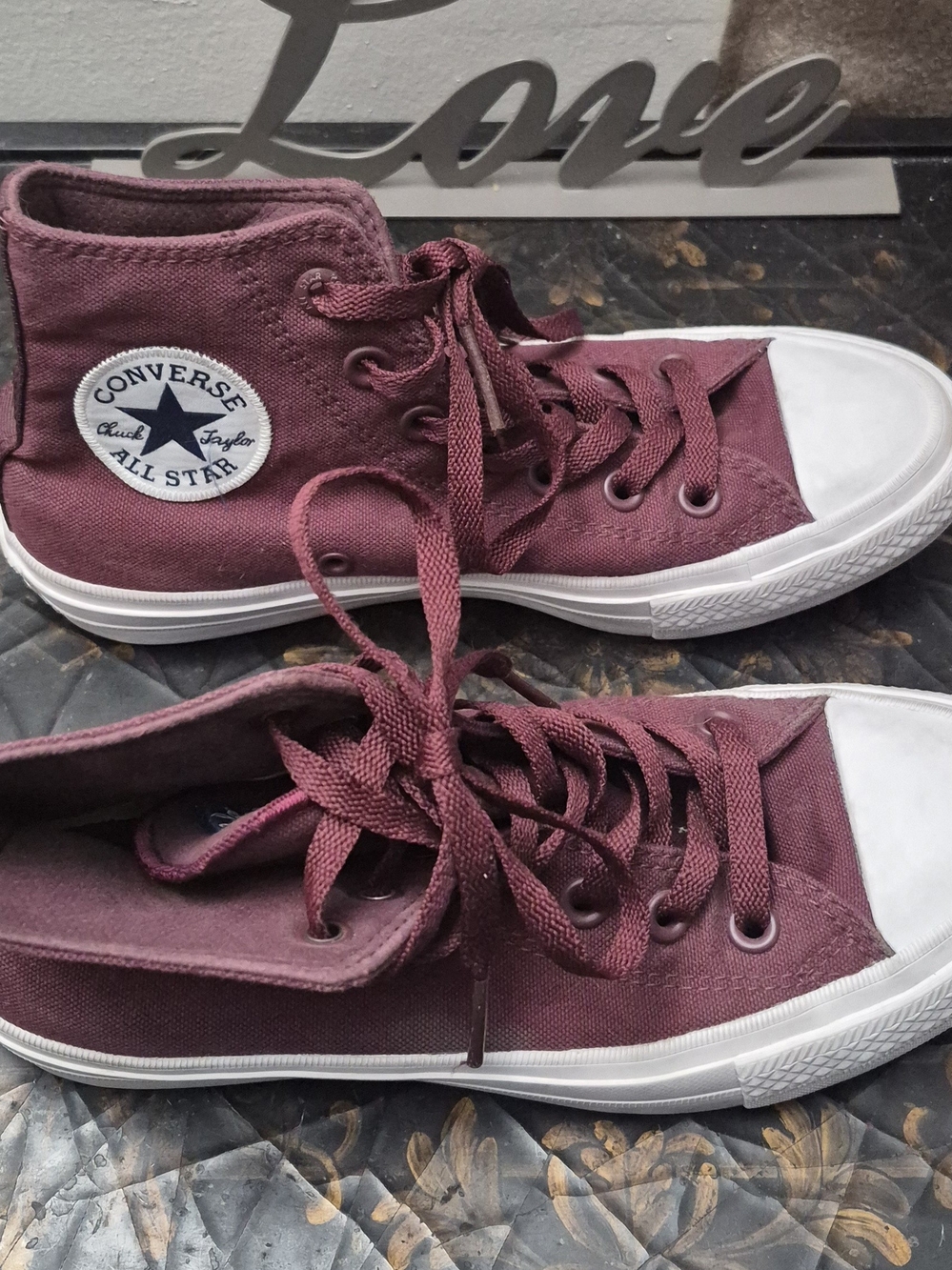 Converse Chuck Taylor All Star High Top Sneakers - Burgundy - Picture 4 of 10